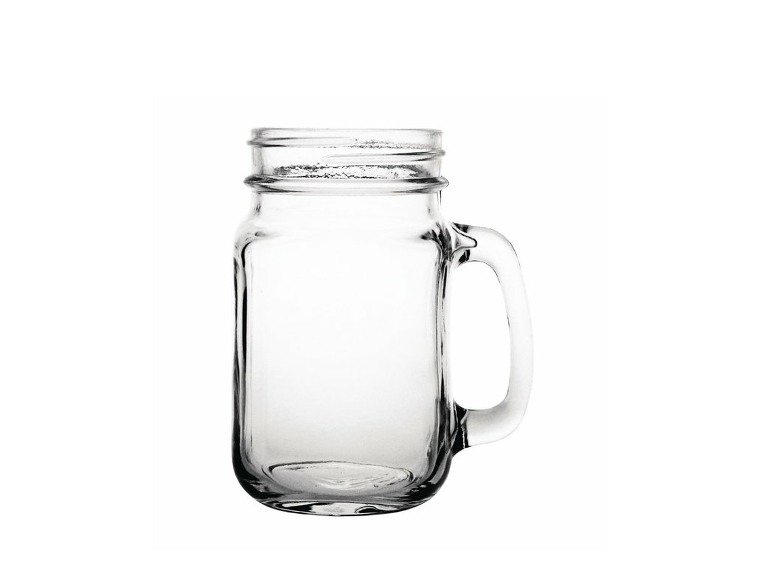 Olympia Handled Jam Jar Glass 450ml (Pack 12)